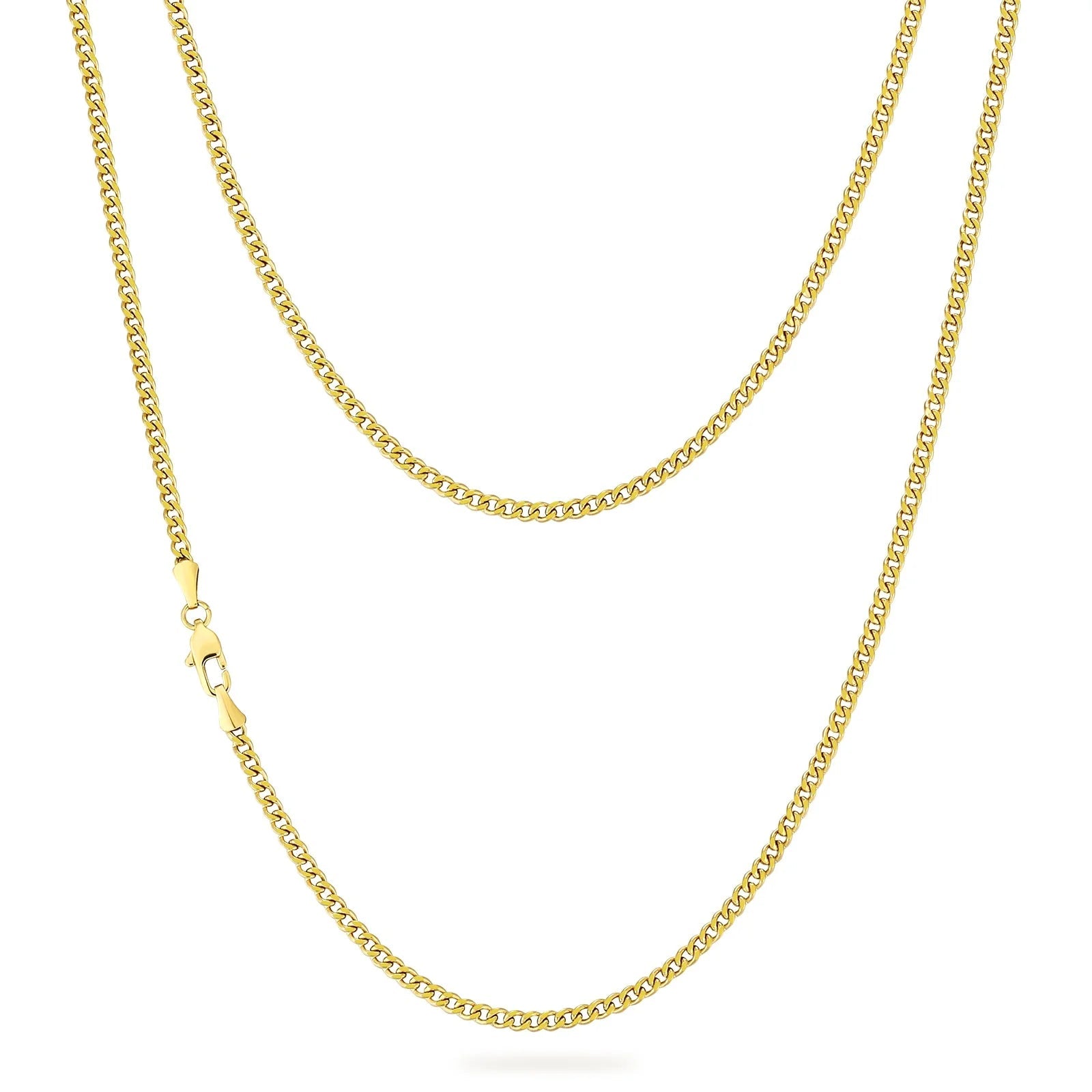 3mm Miami Cuban Link Chain in 14K Gold Necklaces 