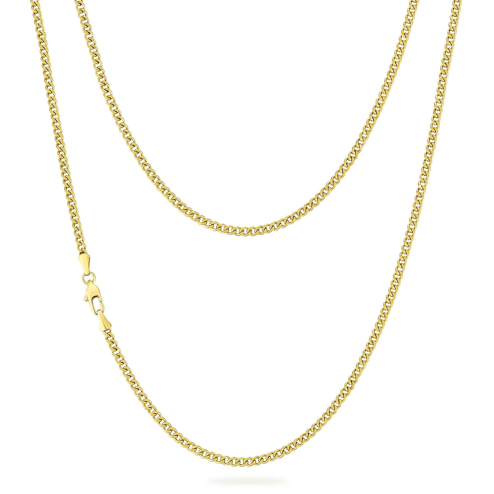 3mm Miami Cuban Link Chain in 14K Gold Necklaces
