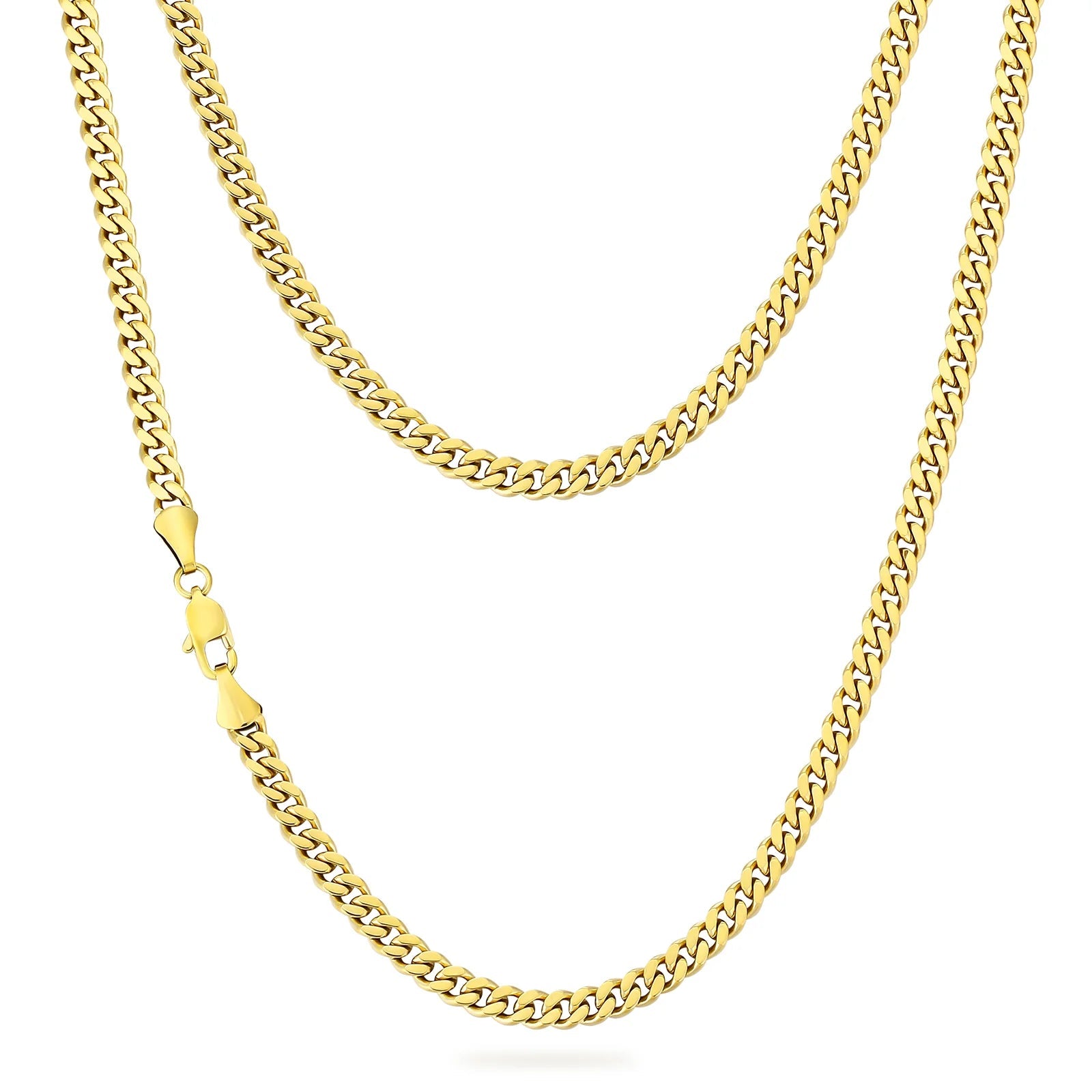 5mm Miami Cuban Link Chain in 14K Gold Necklaces
