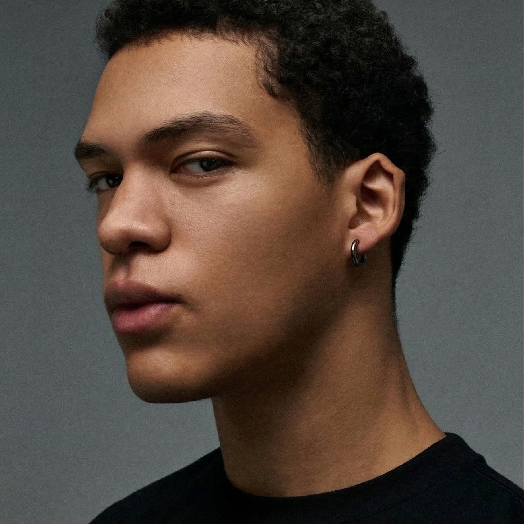 925 Sterling Silver Hoop Earrings in Black Gold Earrings