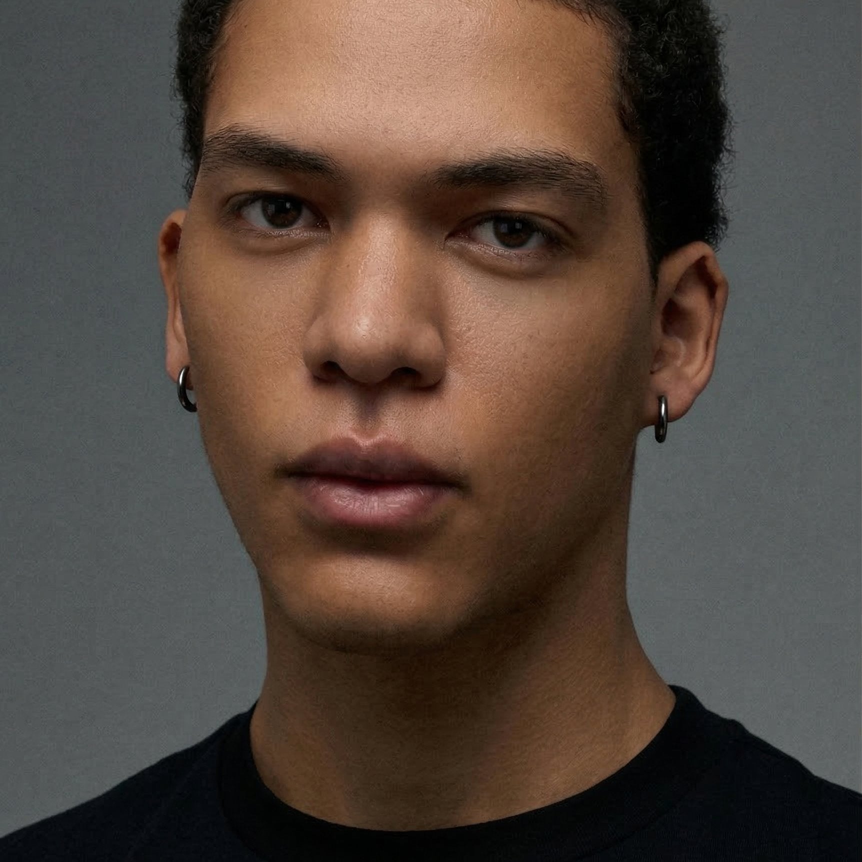 925 Sterling Silver Hoop Earrings in Black Gold Earrings