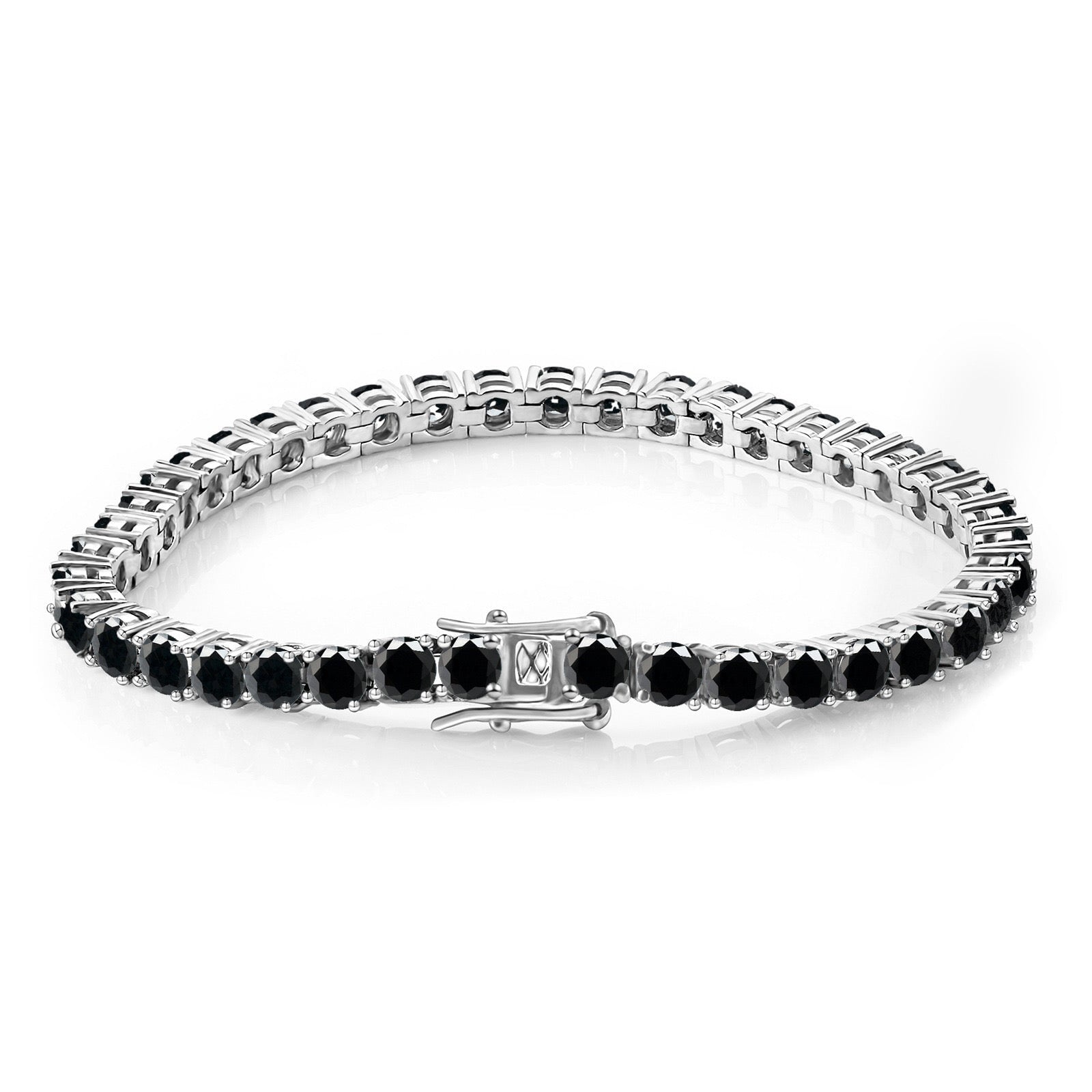 Black Moissanite Tennis Chain Bracelet - 3mm Bracelets