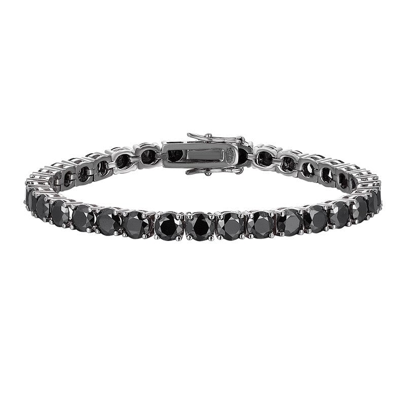 Black Moissanite Tennis Chain Bracelet - 3mm Bracelets