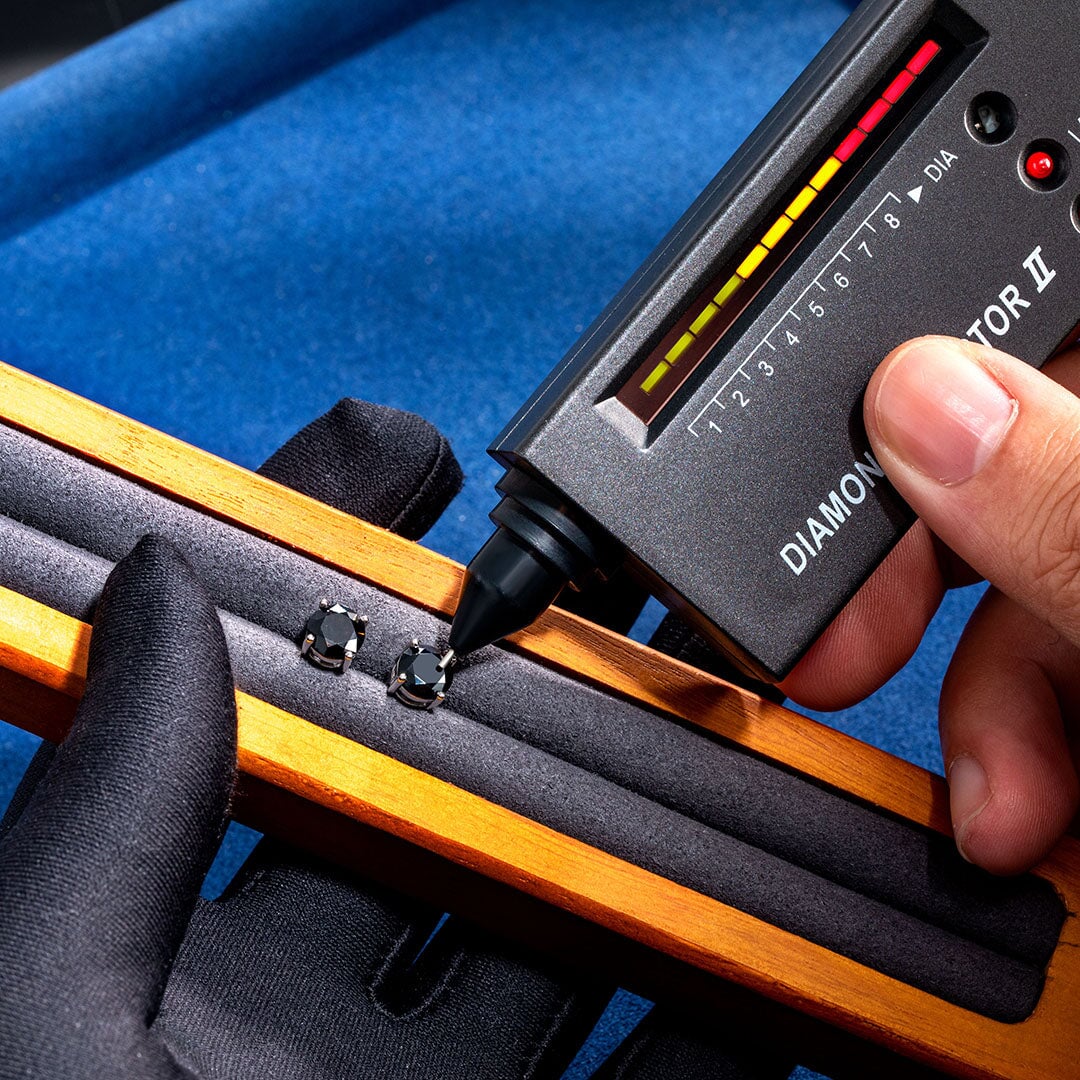 BLACK & PROUD™ - S925 Black Moissanite Earring Studs in White Gold - 2.0 Carat Earrings