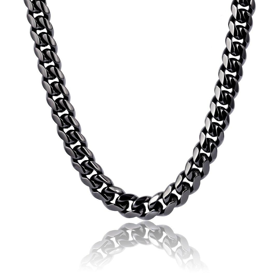 BLACK & PROUD™ - Women's Black Cuban Link Chain - 10mm Necklaces