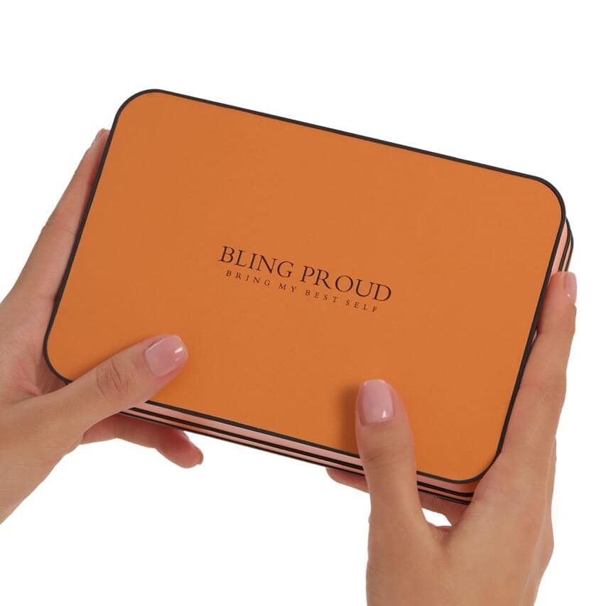 Bling Proud Gift Packaging - Vibrant Orange Deluxe Jewelry Box