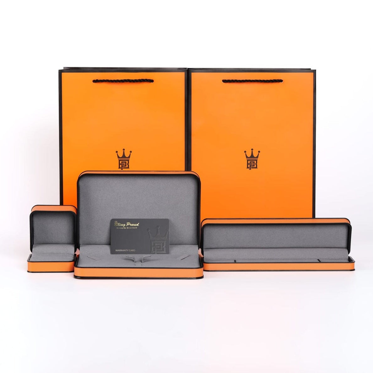 Bling Proud Gift Packaging - Vibrant Orange Deluxe Jewelry Box