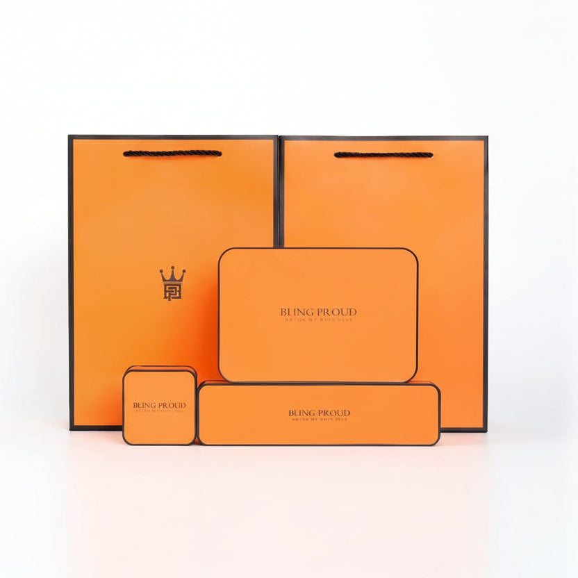 Bling Proud Gift Packaging - Vibrant Orange Deluxe Jewelry Box