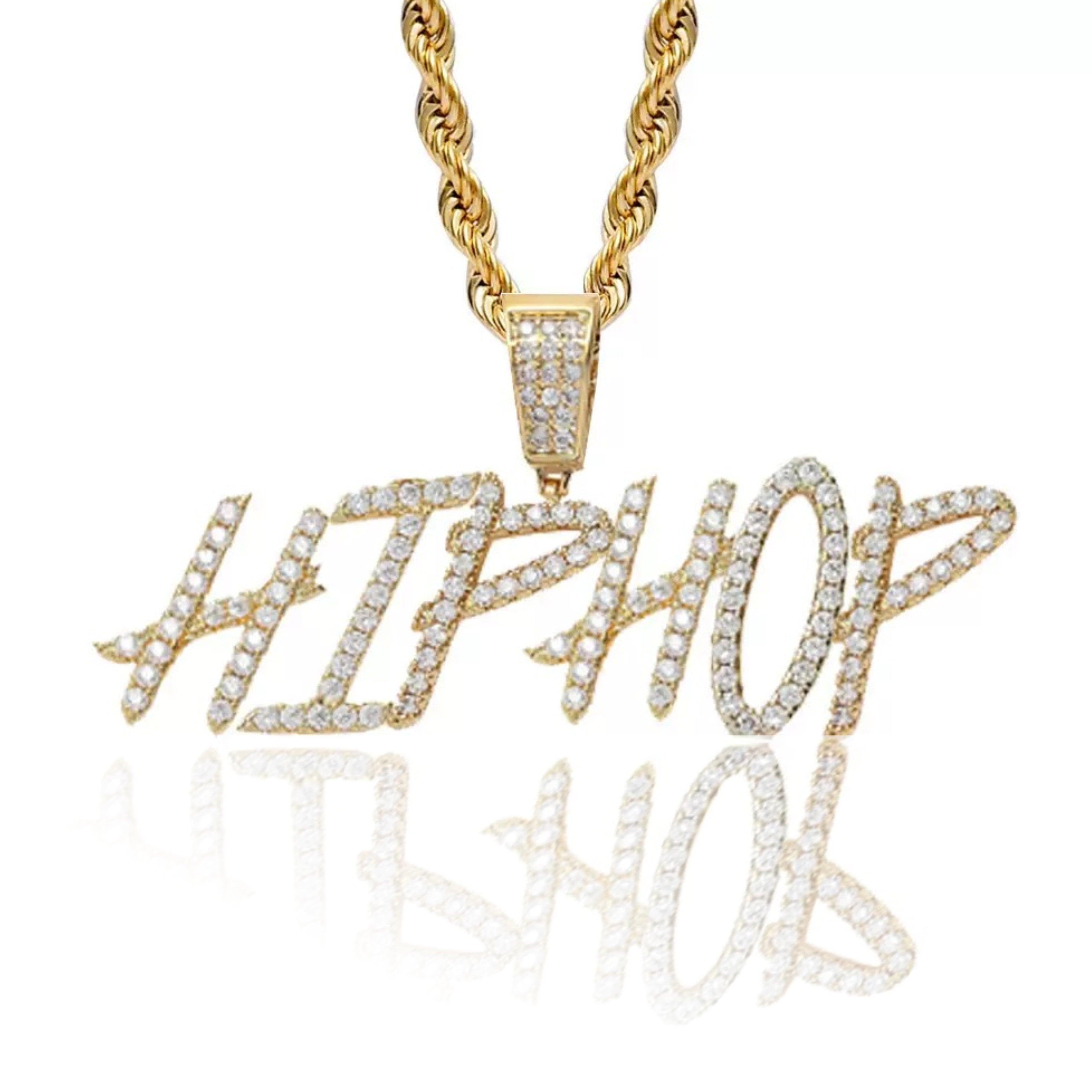 Custom Iced Out Name Letters Pendant Necklace