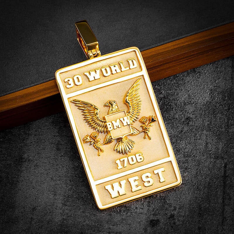 Custom Moissanite Diamond Dog Tag Pendant Deposit (Non refundable)