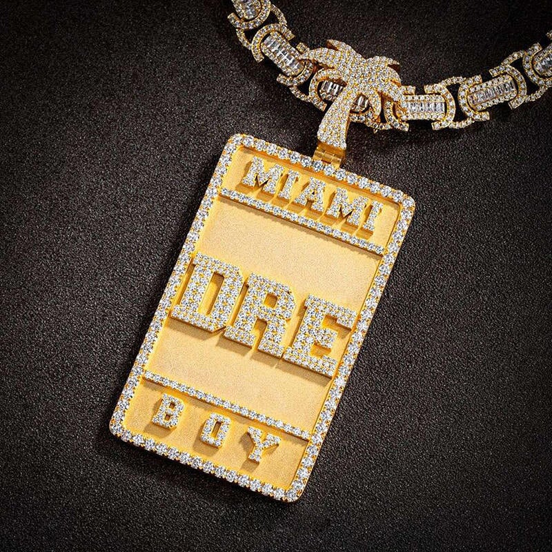 Custom Moissanite Diamond Dog Tag Pendant Deposit (Non refundable)