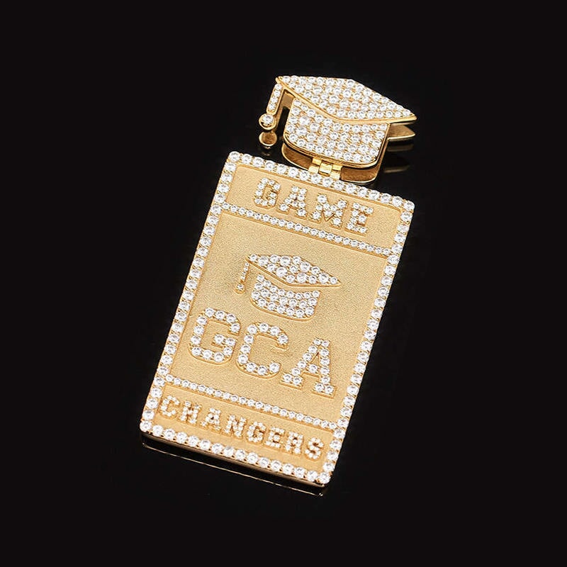 Custom Moissanite Diamond Dog Tag Pendant Deposit (Non refundable)