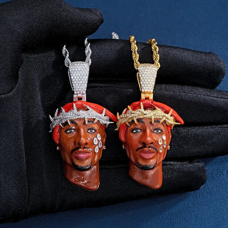Custom Pendant Style - Tupac Shakur Charms & Pendants