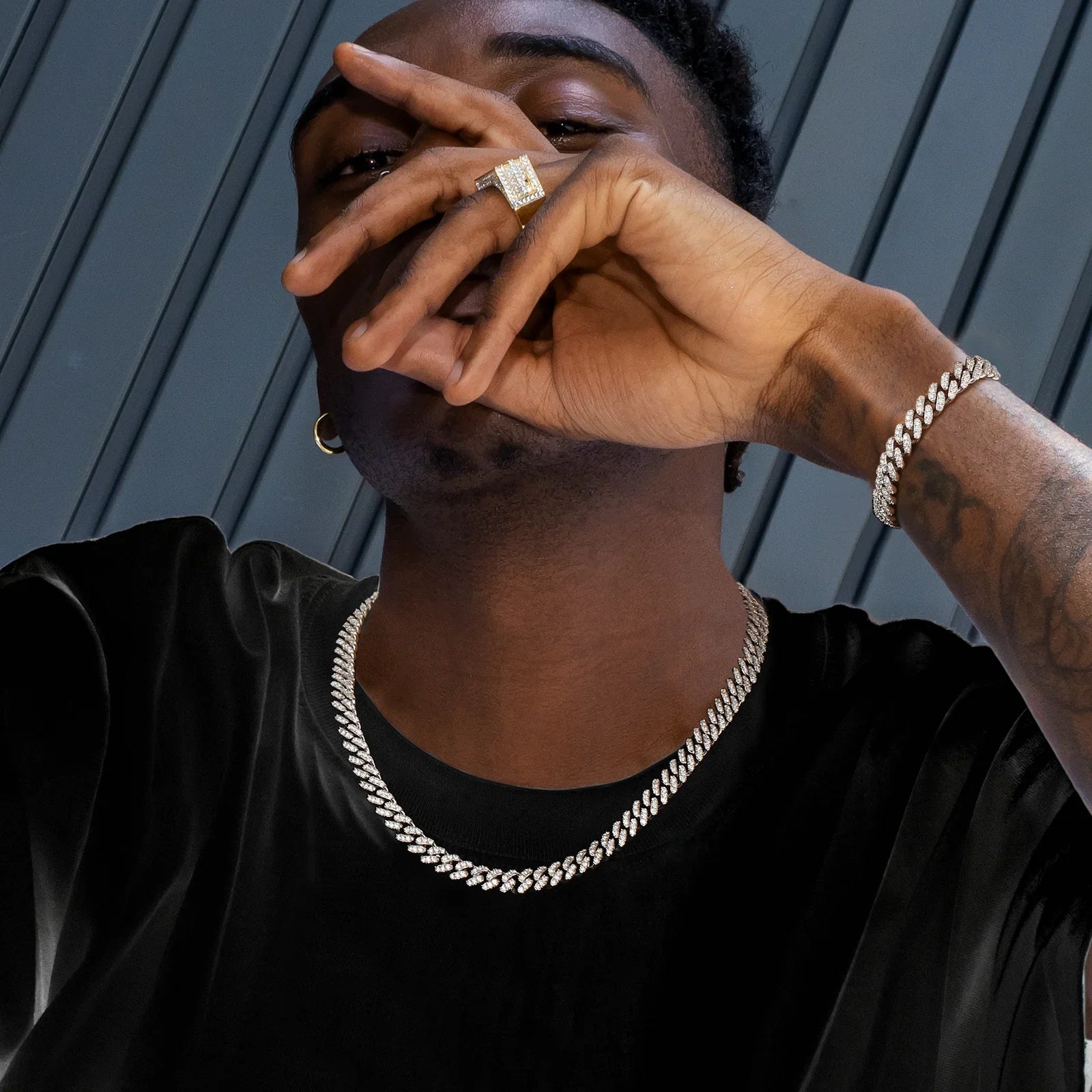 Moissanite Diamond 925 Sterling Silver Cuban Link Bracelet - 8mm Bracelets