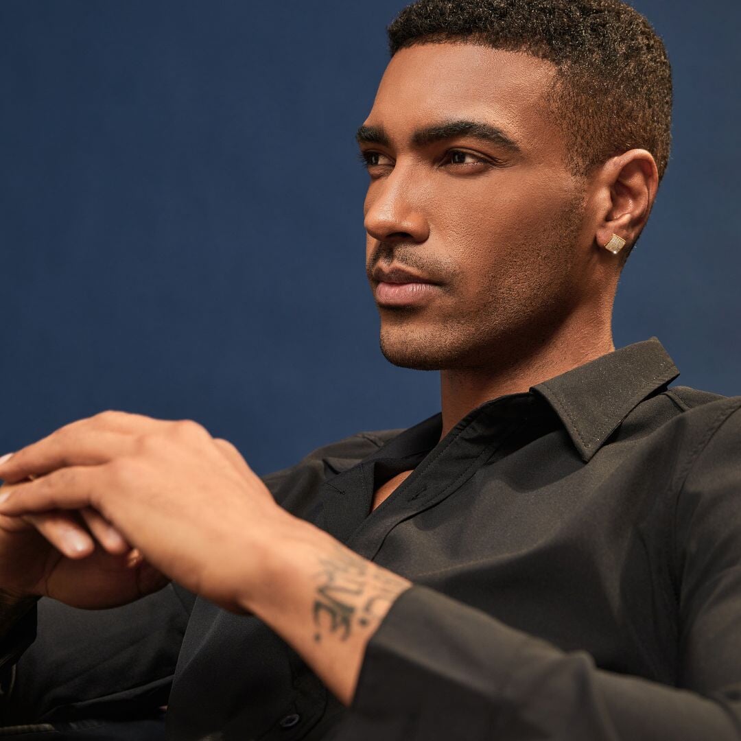 Moissanite Diamond Square Studs Earrings in 14K Gold - 10mm Earrings