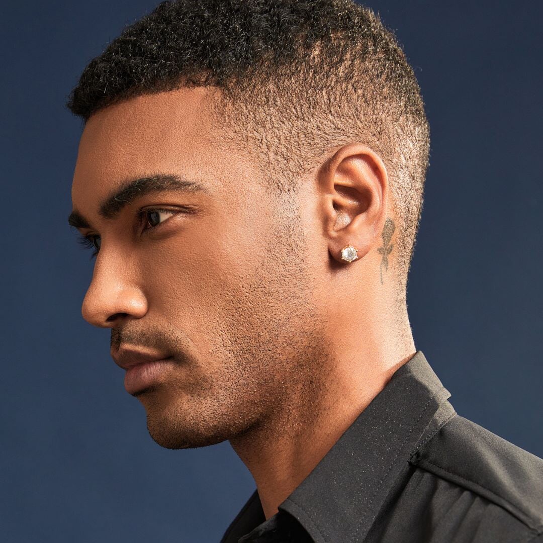 Moissanite Diamond Studs Earrings in 14K Gold - 8mm Earrings