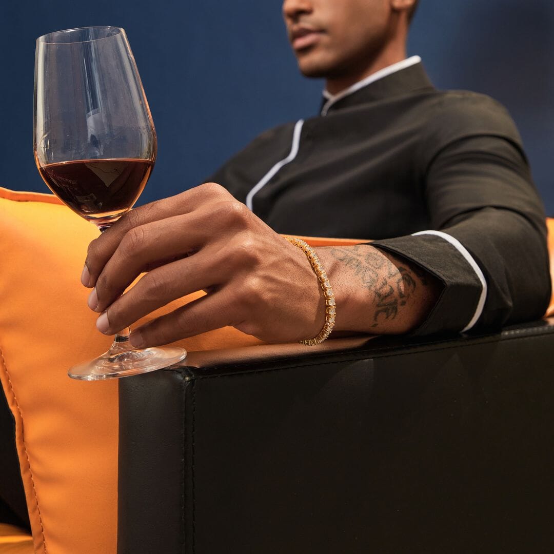 Moissanite Diamond Tennis Chain Bracelet in 14K Gold - 5mm Bracelets