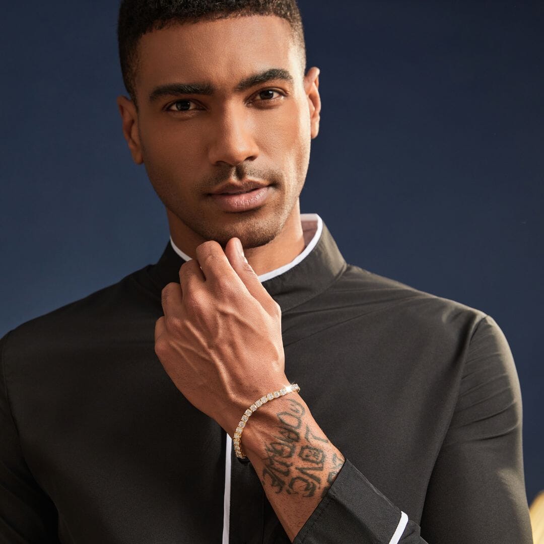 Moissanite Diamond Tennis Chain Bracelet in 14K Gold - 5mm Bracelets