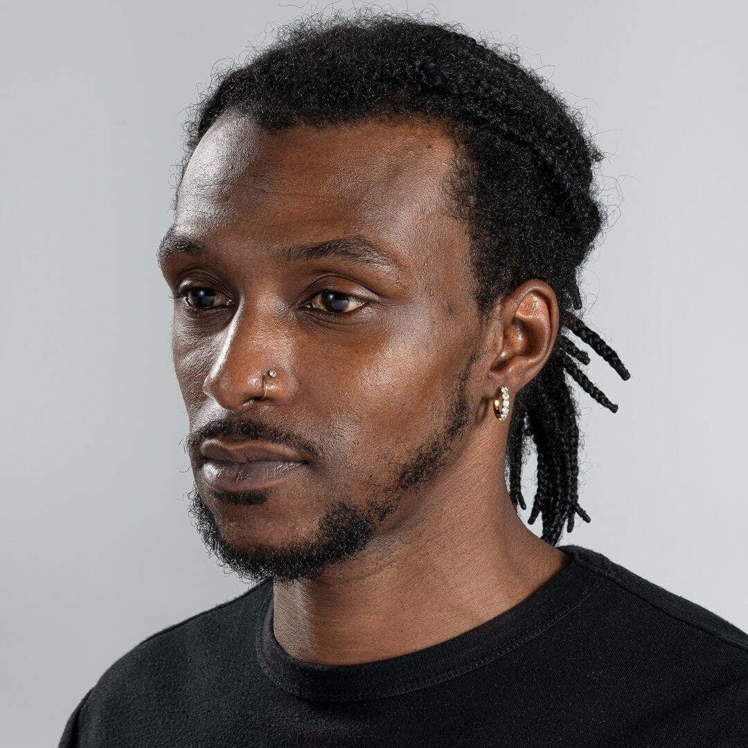 Moissanite Diamond Tennis Hoop Earrings in 14K Gold - 20mm Earrings