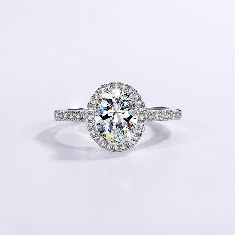 Oval Cut Moissanite Diamond Ring for Women Rings