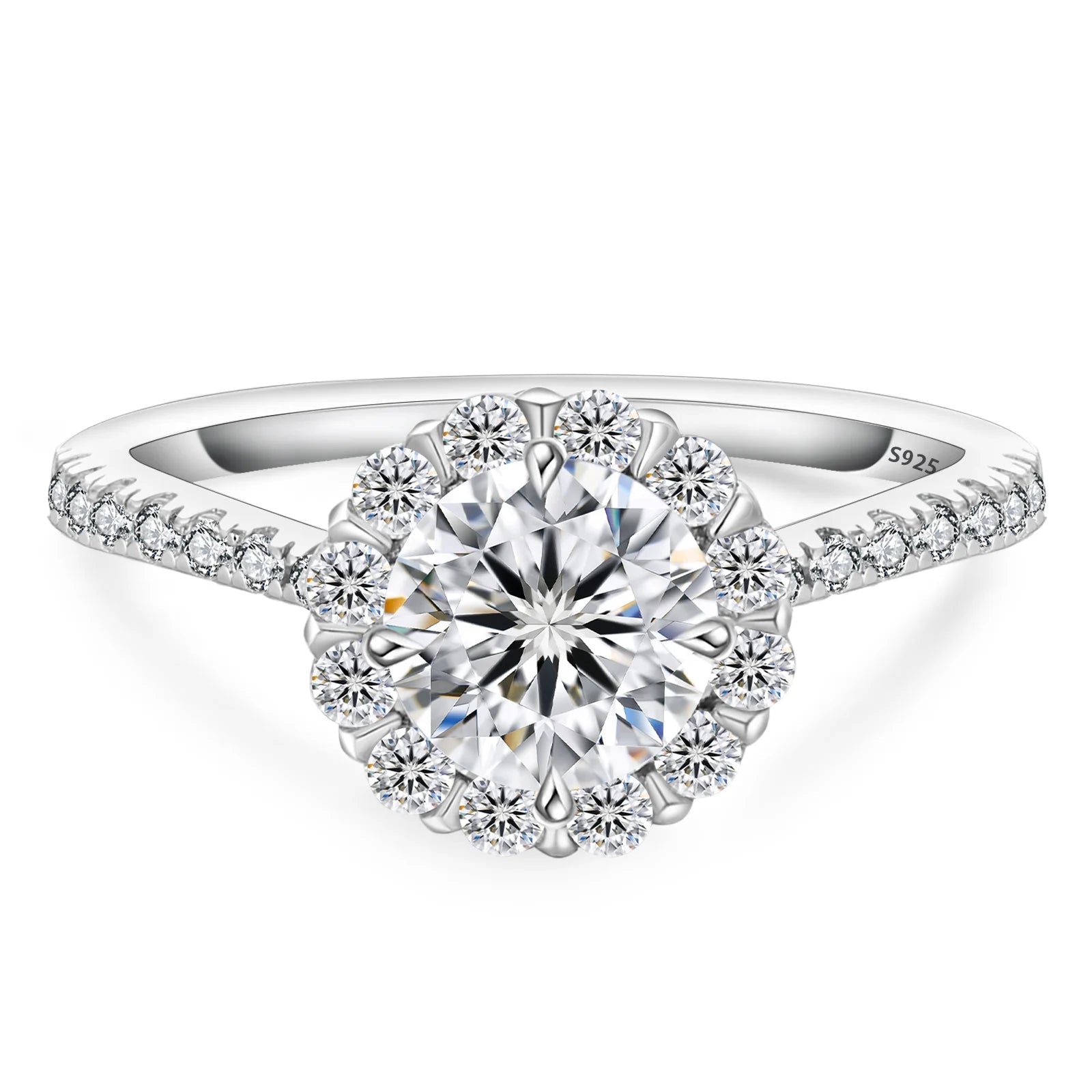 Round Cut Moissanite Diamond Ring for Women Rings