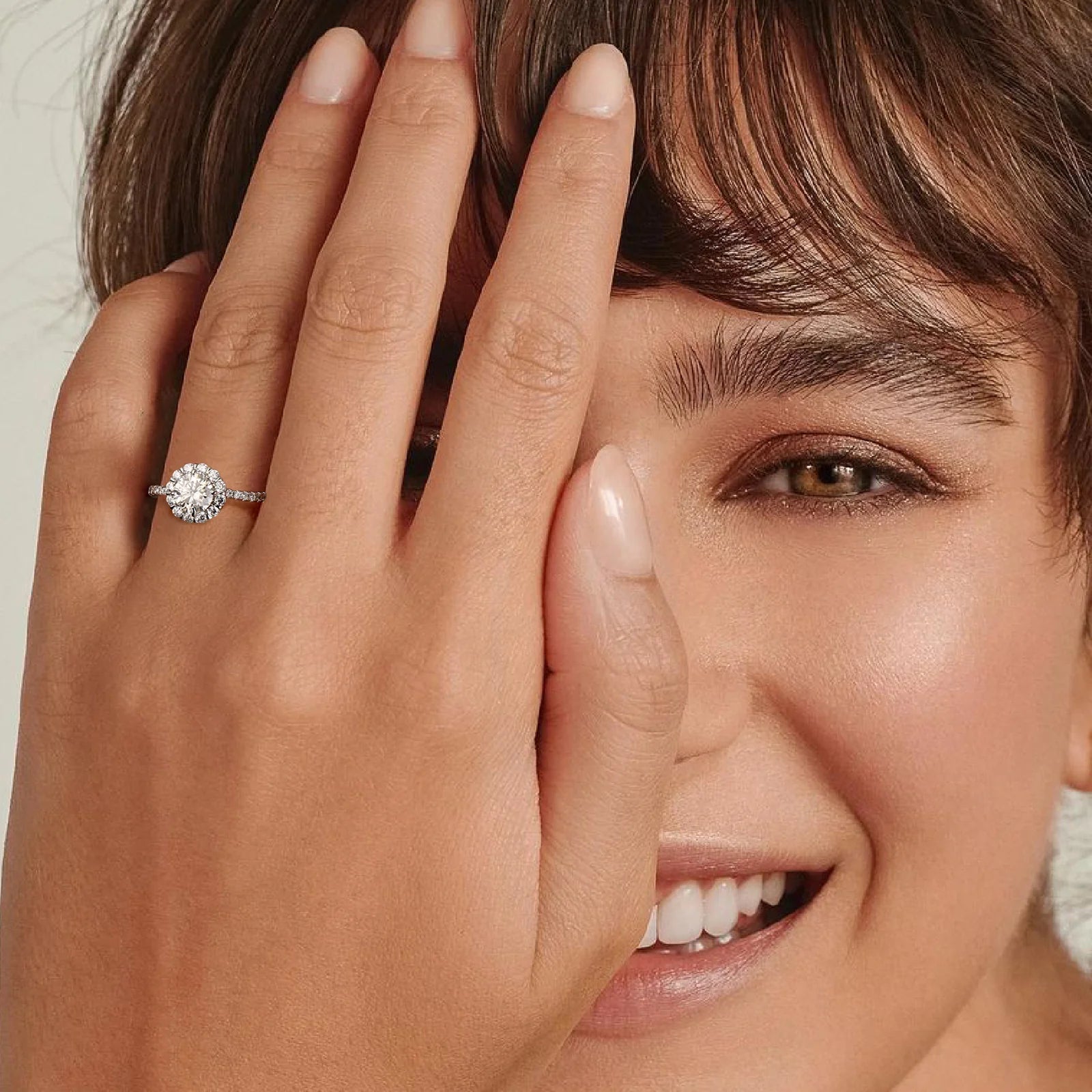 Round Cut Moissanite Diamond Ring for Women Rings