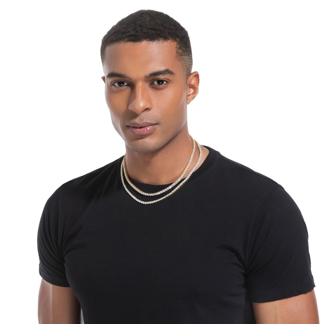 S925 Moissanite Tennis Chain in 14K Gold - 4mm Necklaces