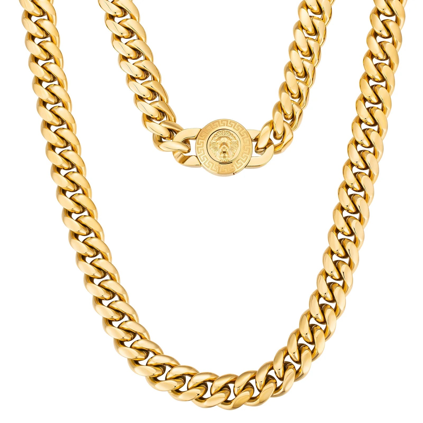 The King - 12mm Cuban Link Chain in 18K Gold Plated Necklaces