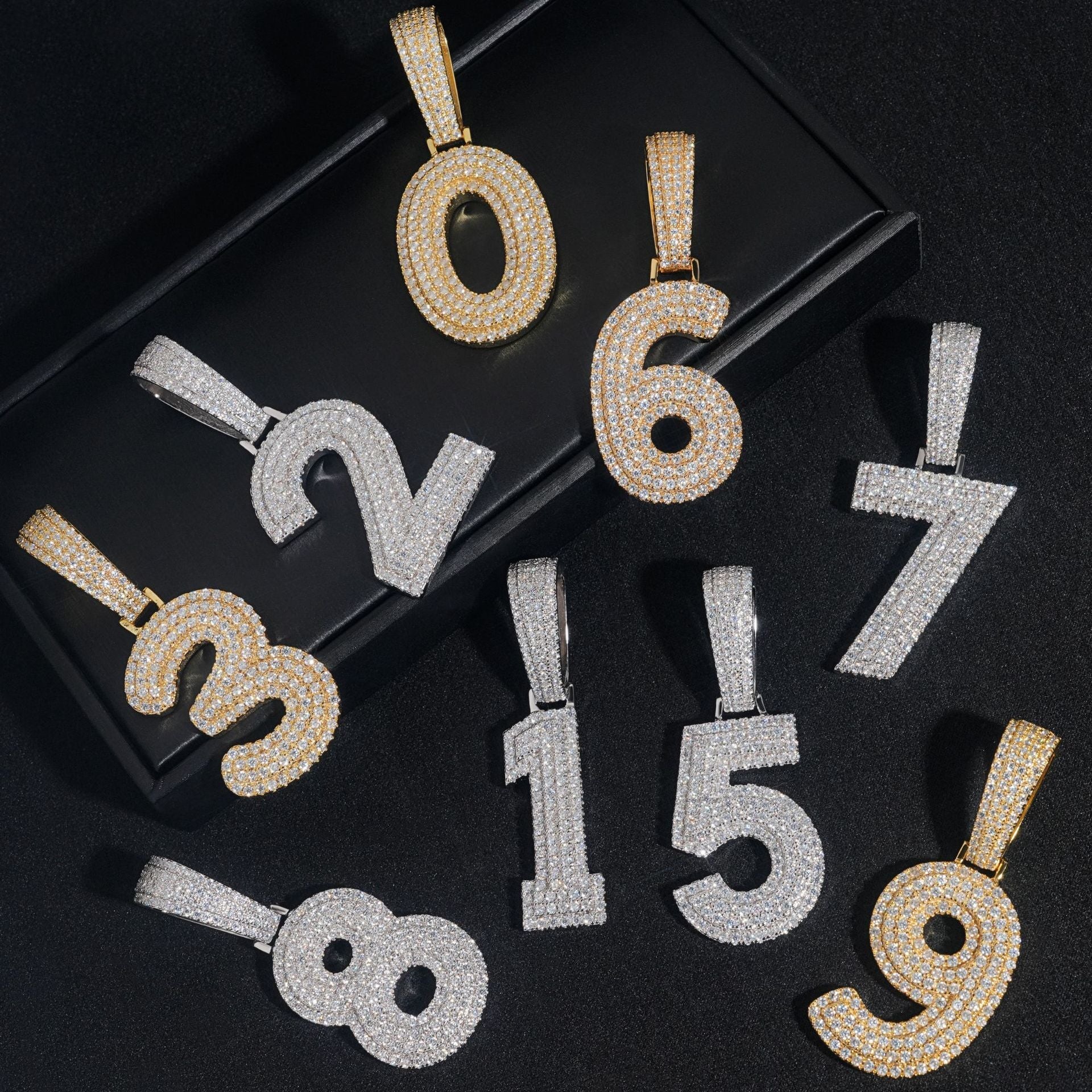 The Statement® - Custom Moissanite Numbers Pendant Charms & Pendants