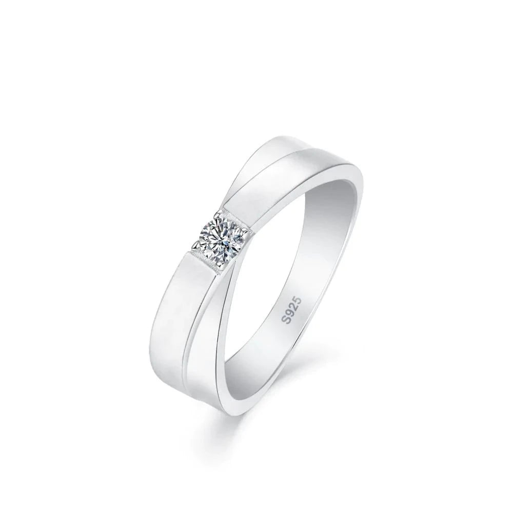 0.20 Carats VVS1 Moissanite Diamond Ring Rings