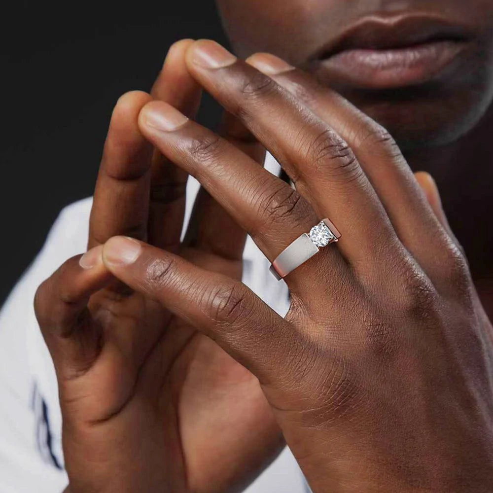 1.0 Carats VVS1 Moissanite Diamond Ring Rings