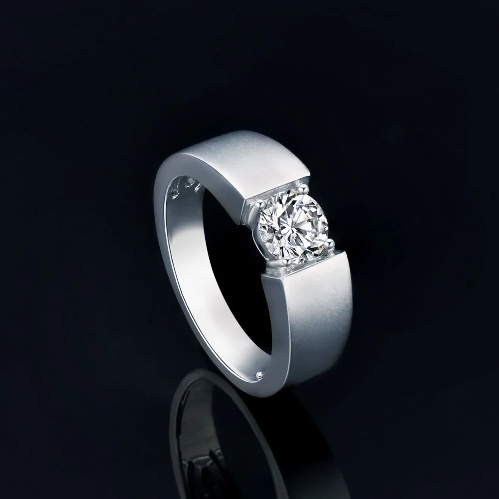 1.0 Carats VVS1 Moissanite Diamond Ring Rings