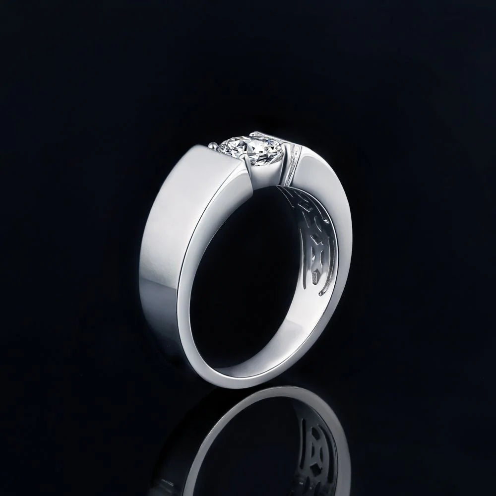 1.0 Carats VVS1 Moissanite Diamond Ring Rings