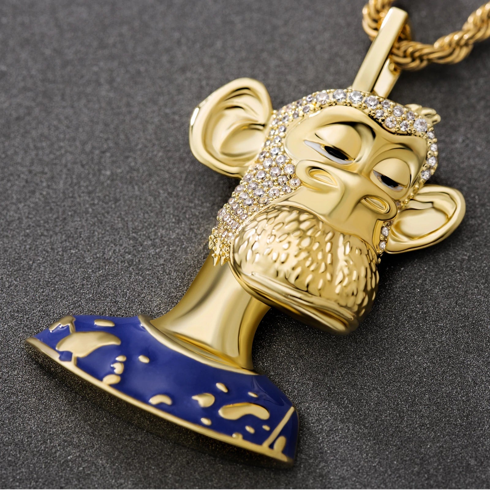 Bling Proud X Bored Ape NFT Pendant with Iced Hair