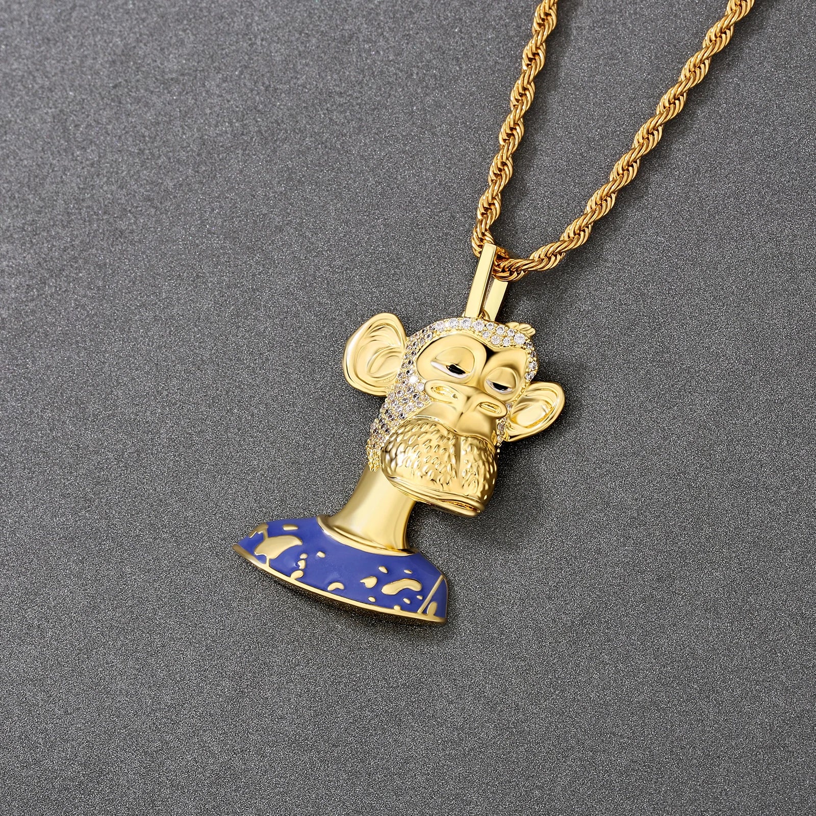 Bling Proud X Bored Ape NFT Pendant with Iced Hair