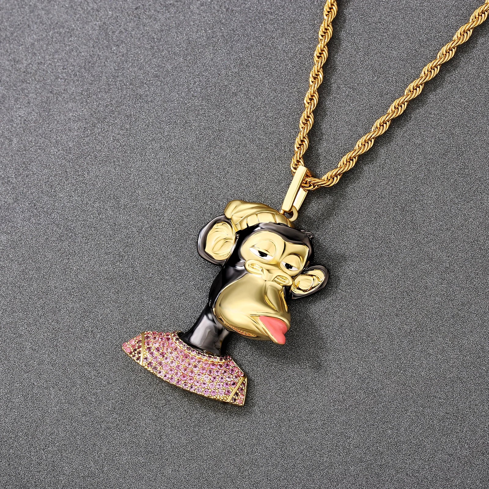 Bling Proud X Bored Ape NFT Pendant with Iced T-Shirt