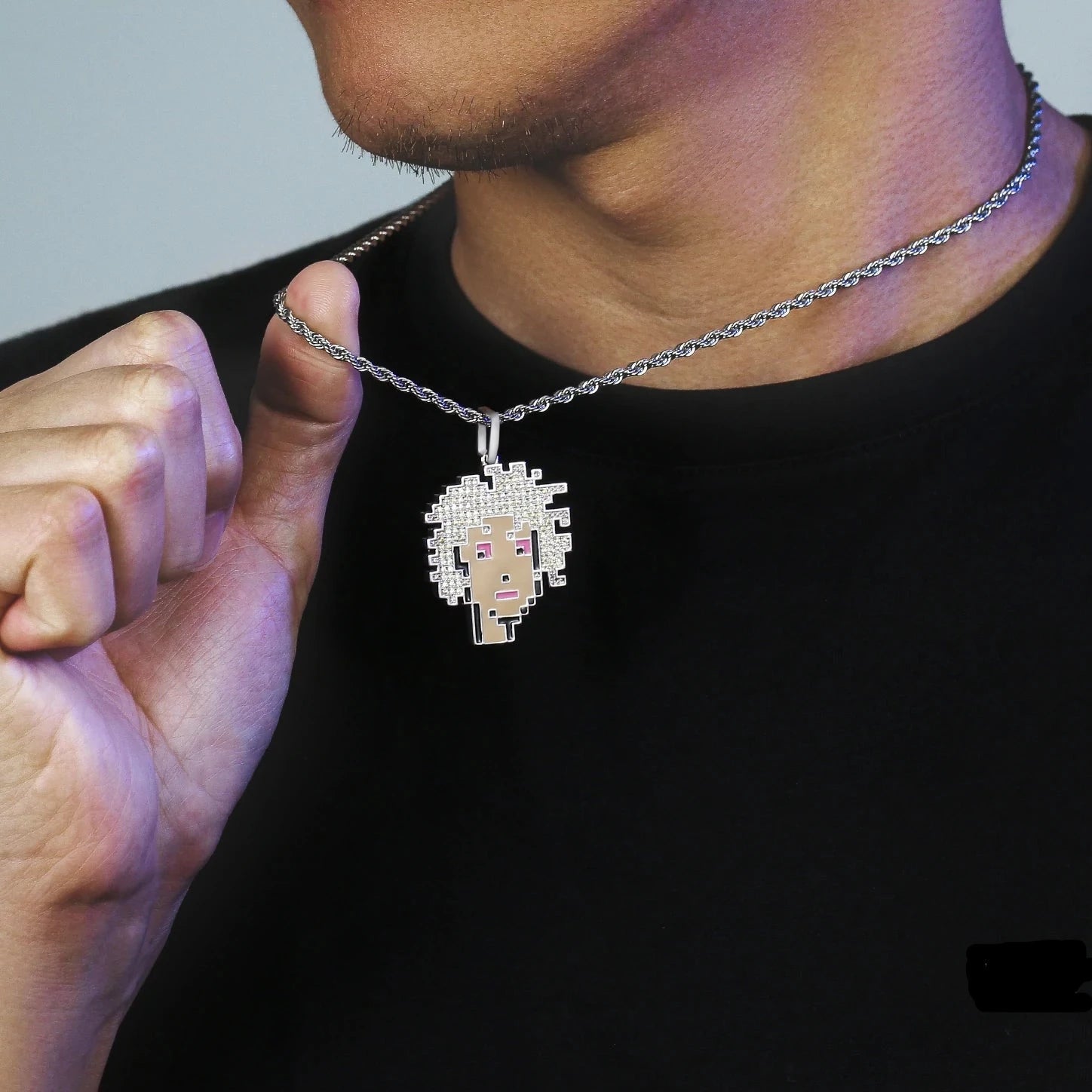 Bling Proud X Crypto Punk NFT Pendant Golden Hair Woman