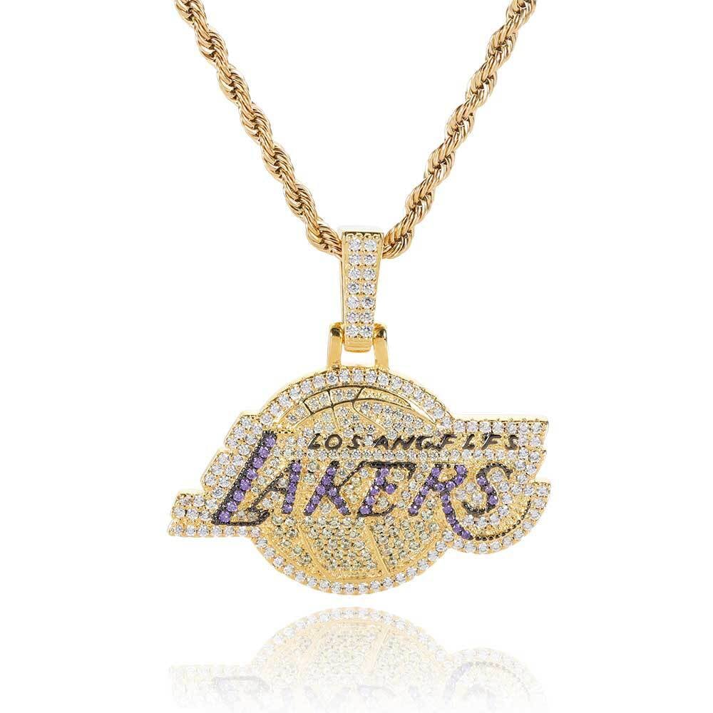 Bling Proud X NBA Los Angeles Lakers Pendant Charms & Pendants 20" 14K Gold No need