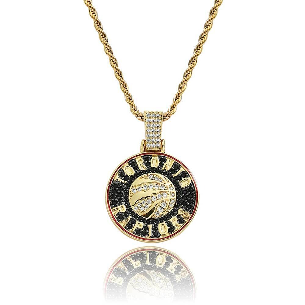 Bling Proud X NBA Toronto Raptors Pendant Charms & Pendants 20" 14K Gold No need