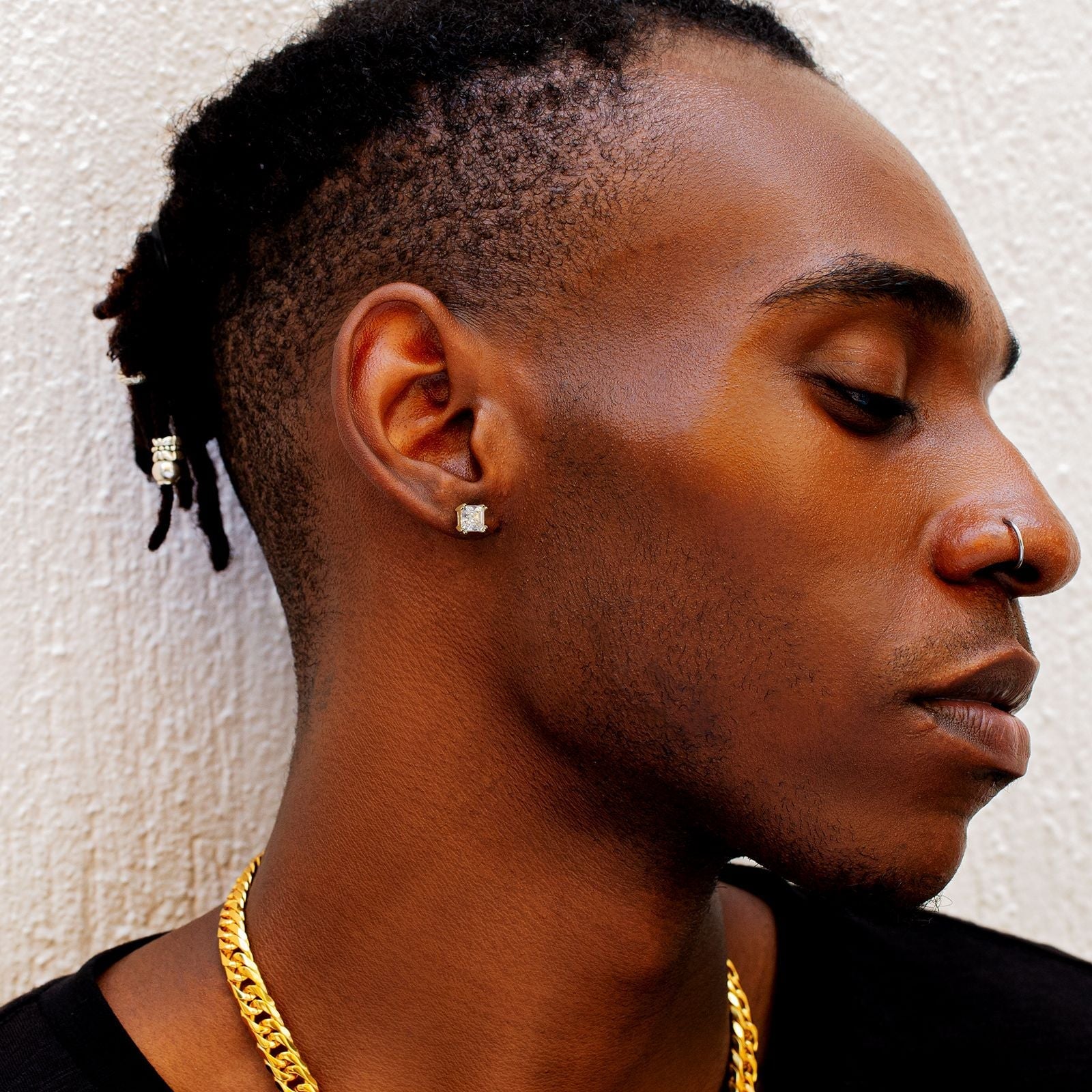 Brilliant Asscher Cut Diamond Stud Earrings Earrings