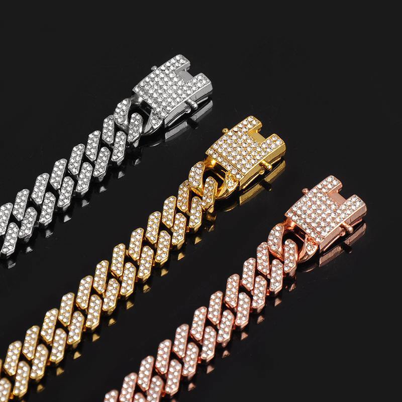 Custom Name Iced Out Prong Cuban Link Chain