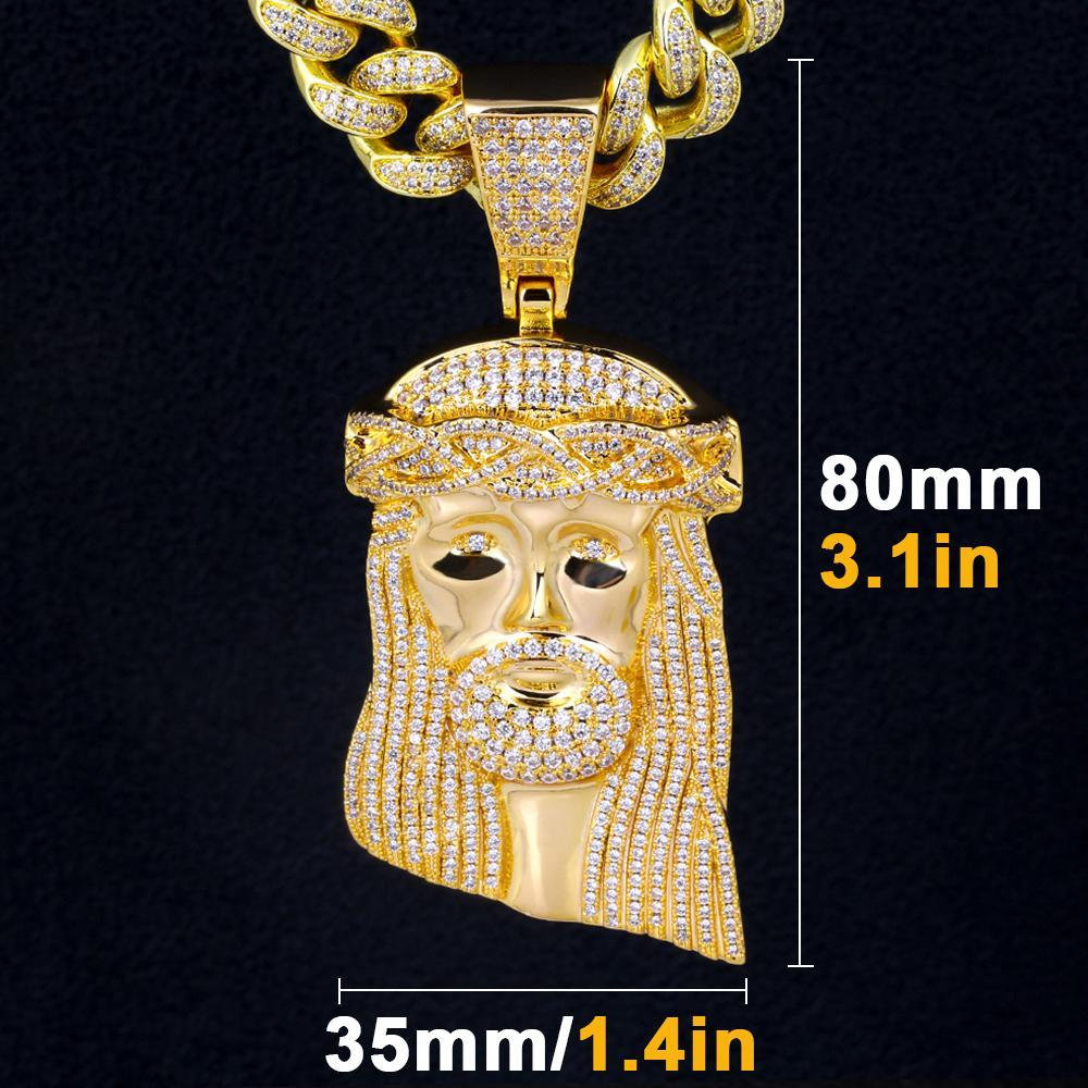 Iced Jesus Pendant 14K Gold Plated