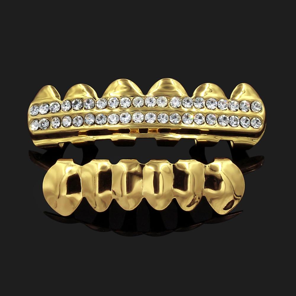 Iced Out CZ Hip-Hop Teeth Grillz