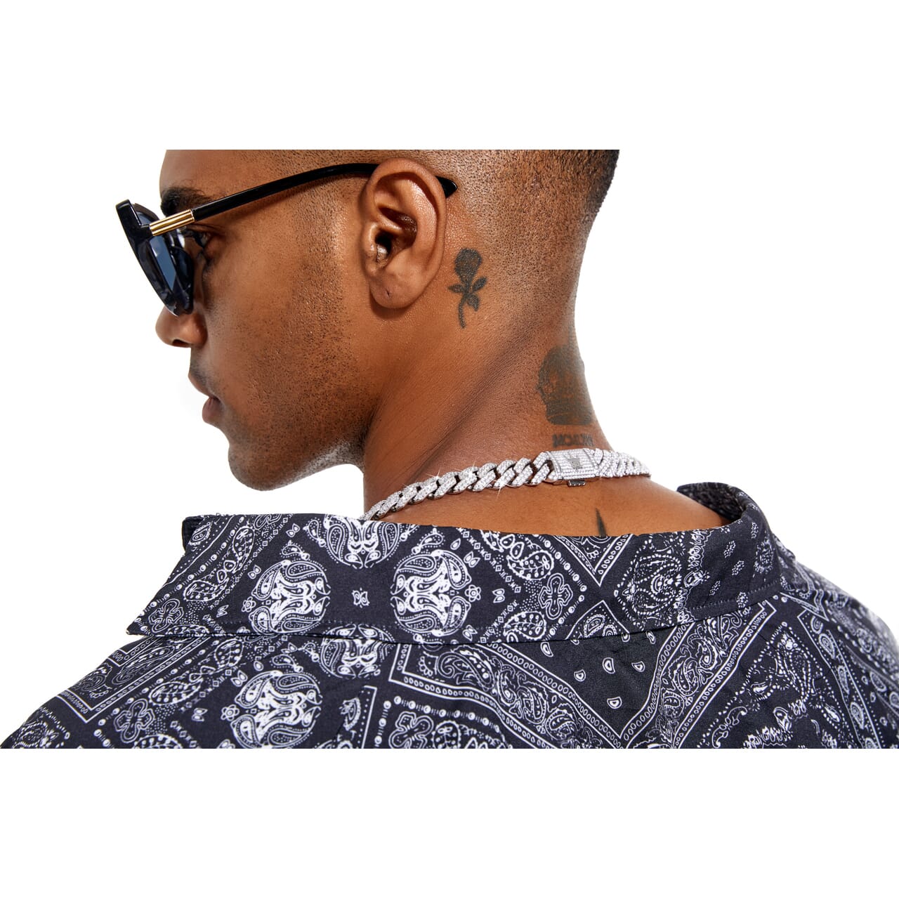 Moissanite Diamond Prong Cuban Link Chain in White Gold - 15mm Bling Proud