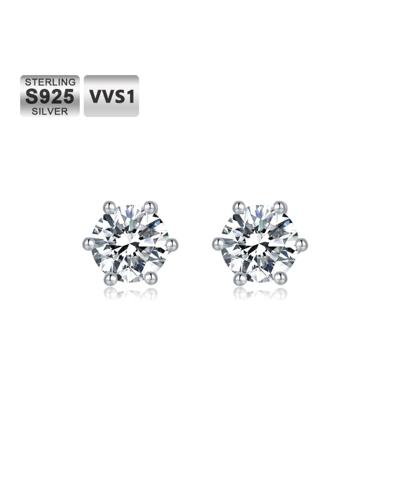 Moissanite Diamond Studs Earrings - 6.0 Carat Earrings