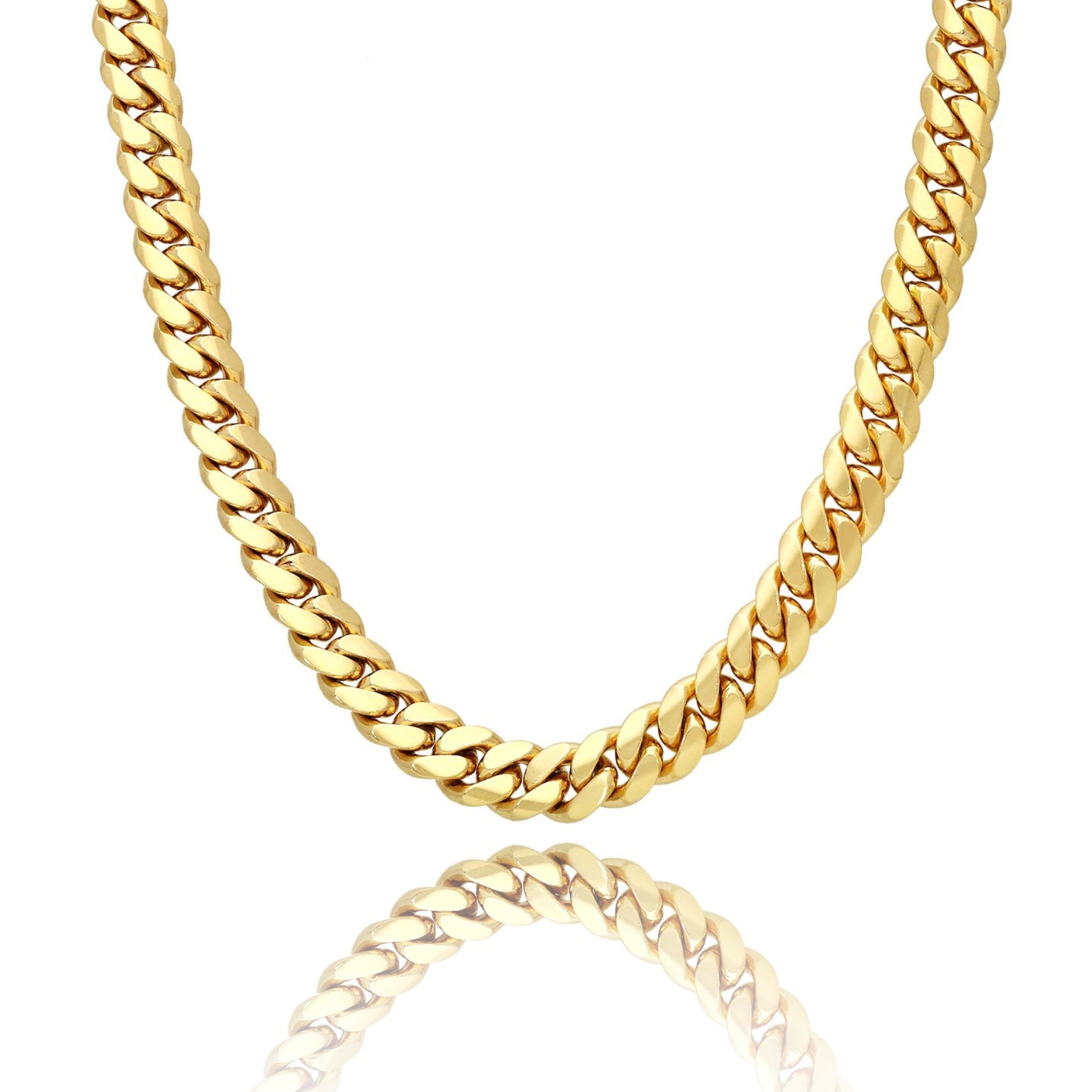 Solid 14K Gold Cuban Link Chain - 12MM