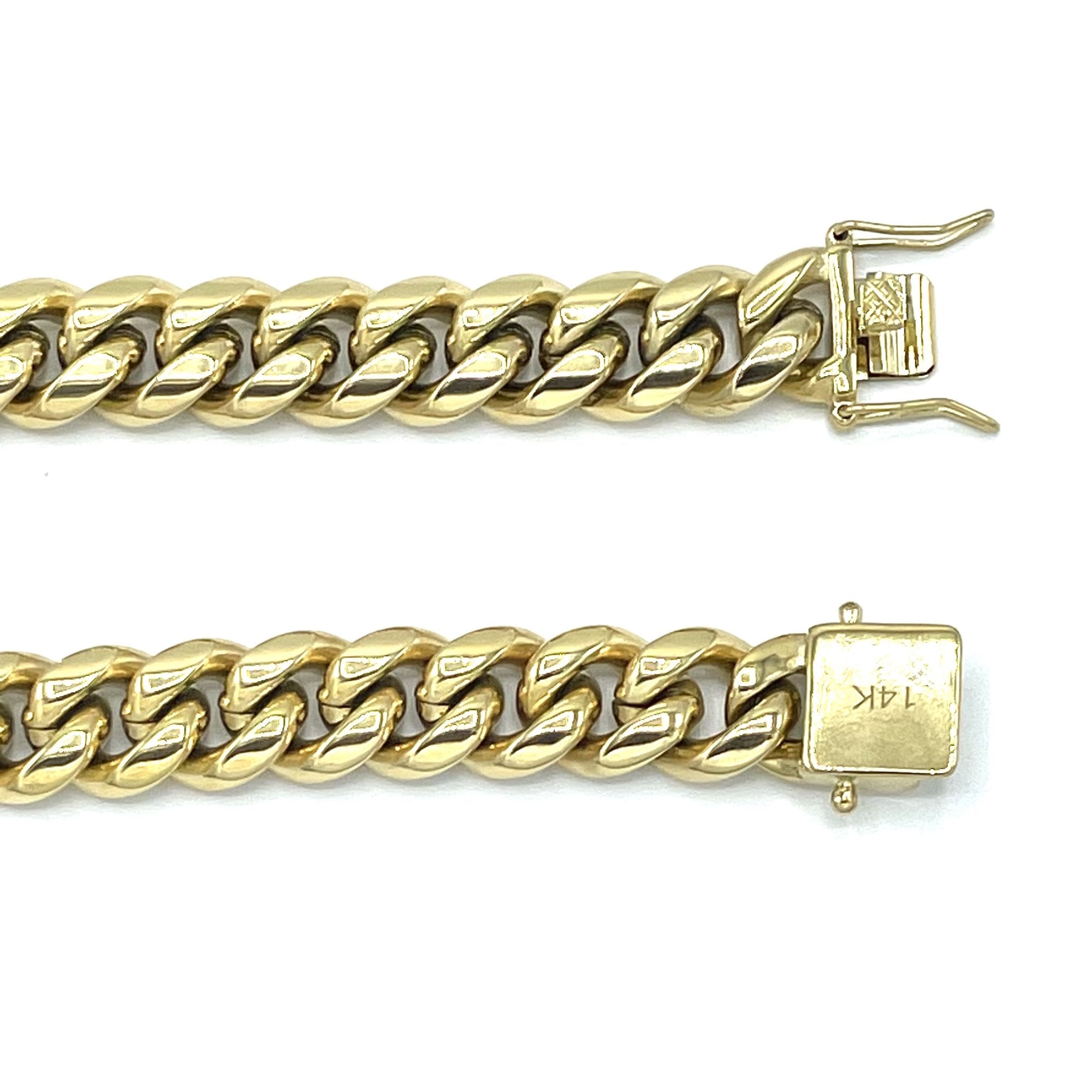 Solid 14K Gold Cuban Link Chain - 12MM