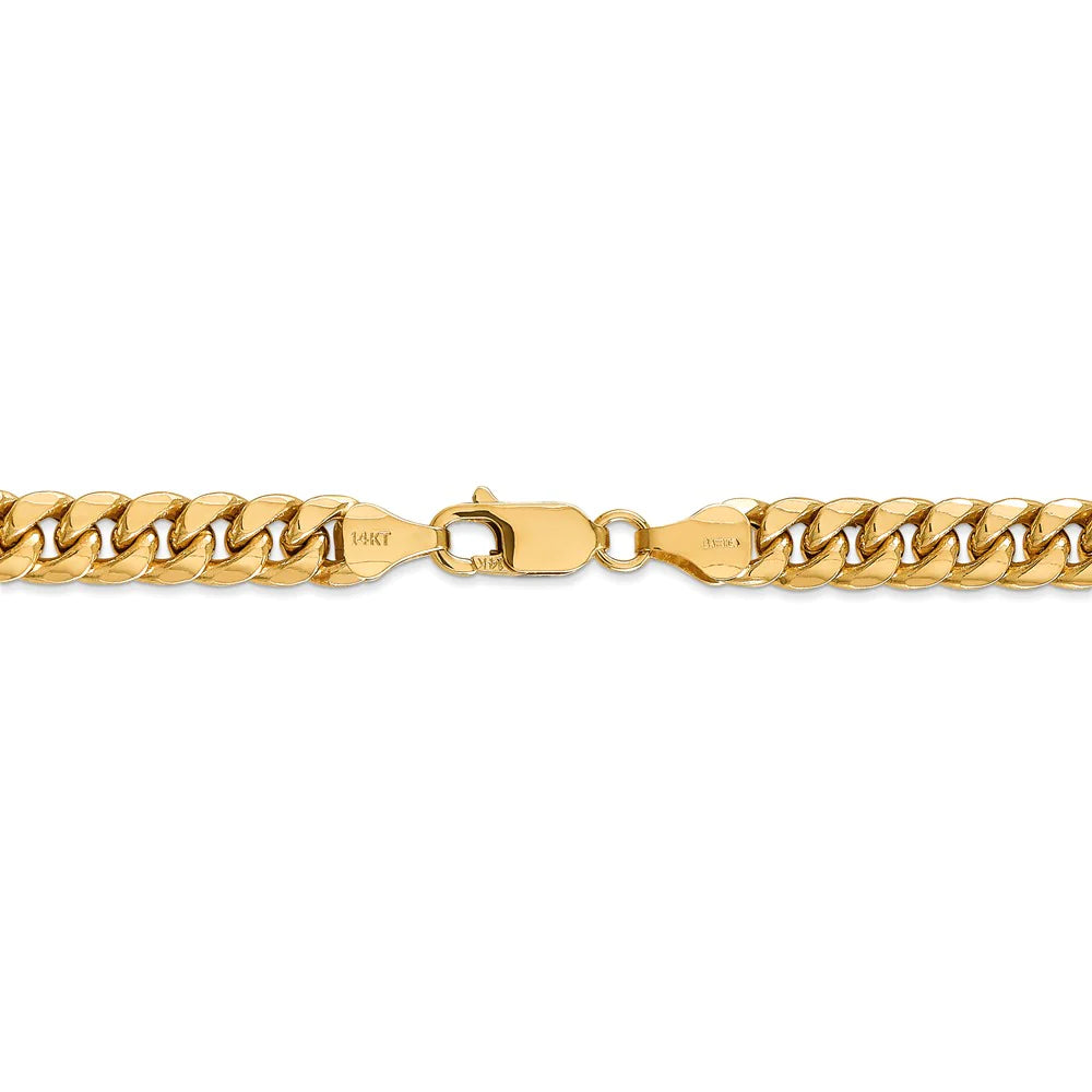 Solid 14K Gold Cuban Link Chain - 6MM