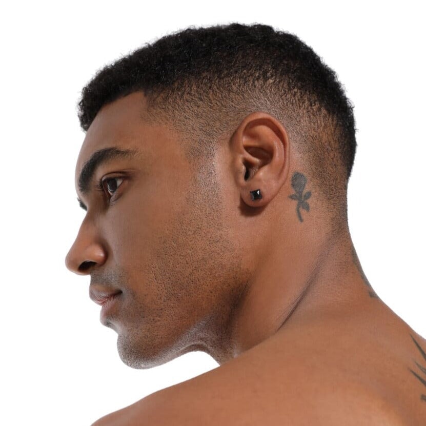 The Black Magic® - 925 Sterling Silver Diamond Black CZ Stud Earrings Earrings