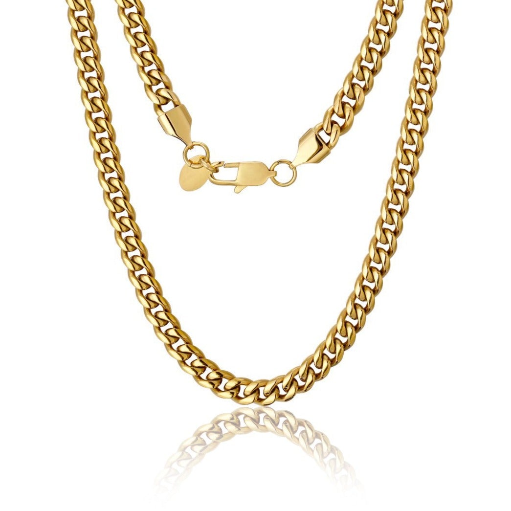 The Eternal II® - 6mm Miami Cuban Link Chain 316 Premium Stainless Steel 18K Gold 18"